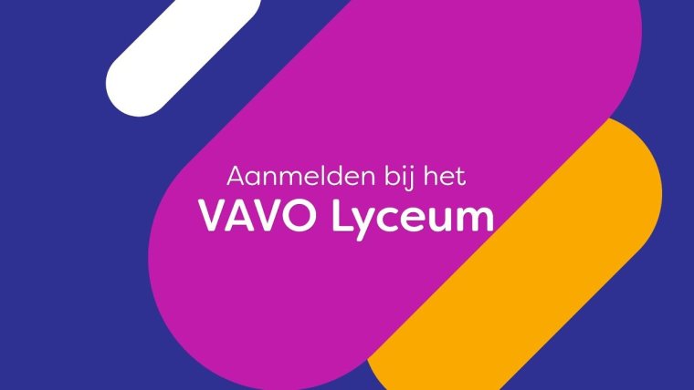 YouTube video - Aanmeldprocedure opleidingen VAVO Lyceum